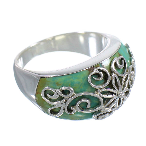 Turquoise Authentic Sterling Silver Ring Size 5-3/4 RX81222